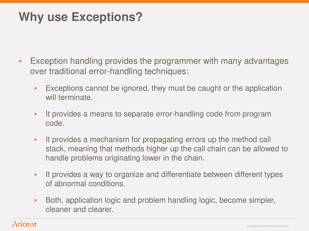 Advantages in Exceptions Handling, by Veeereshkumar