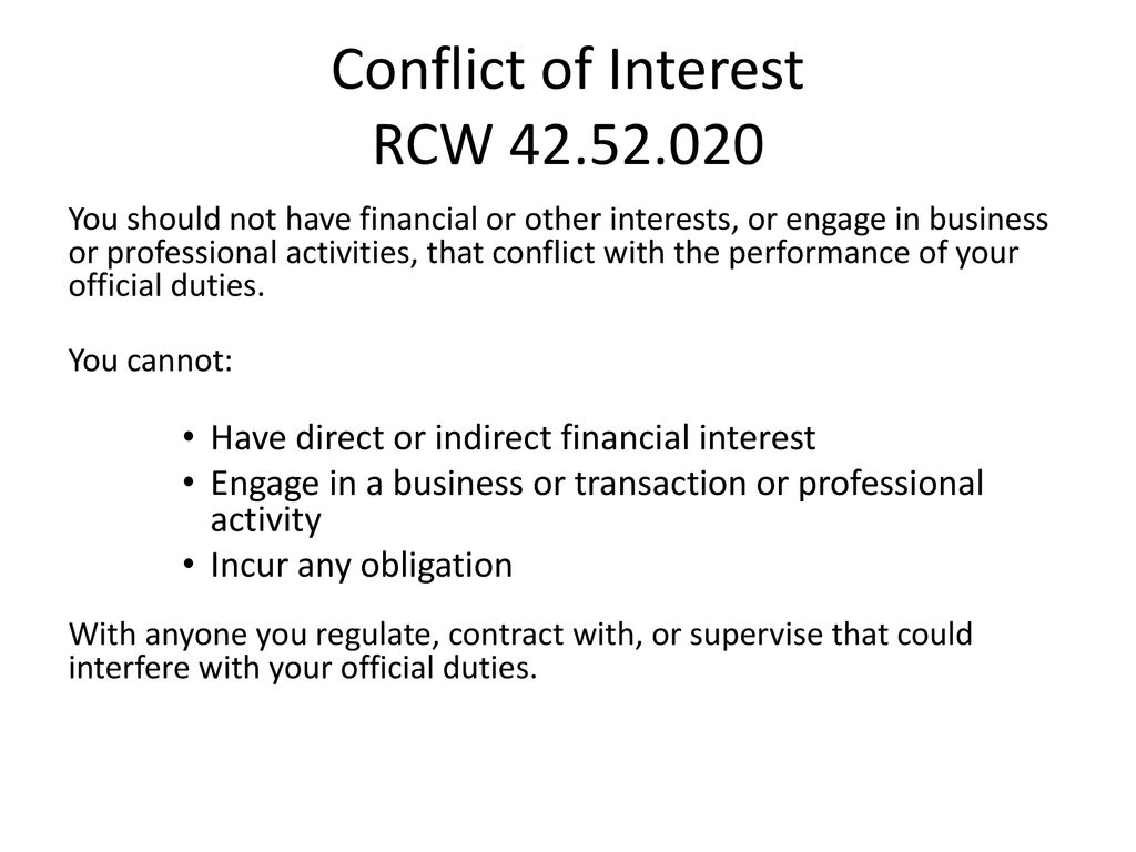 Ethics in public service ethics law public service act rcw ppt download