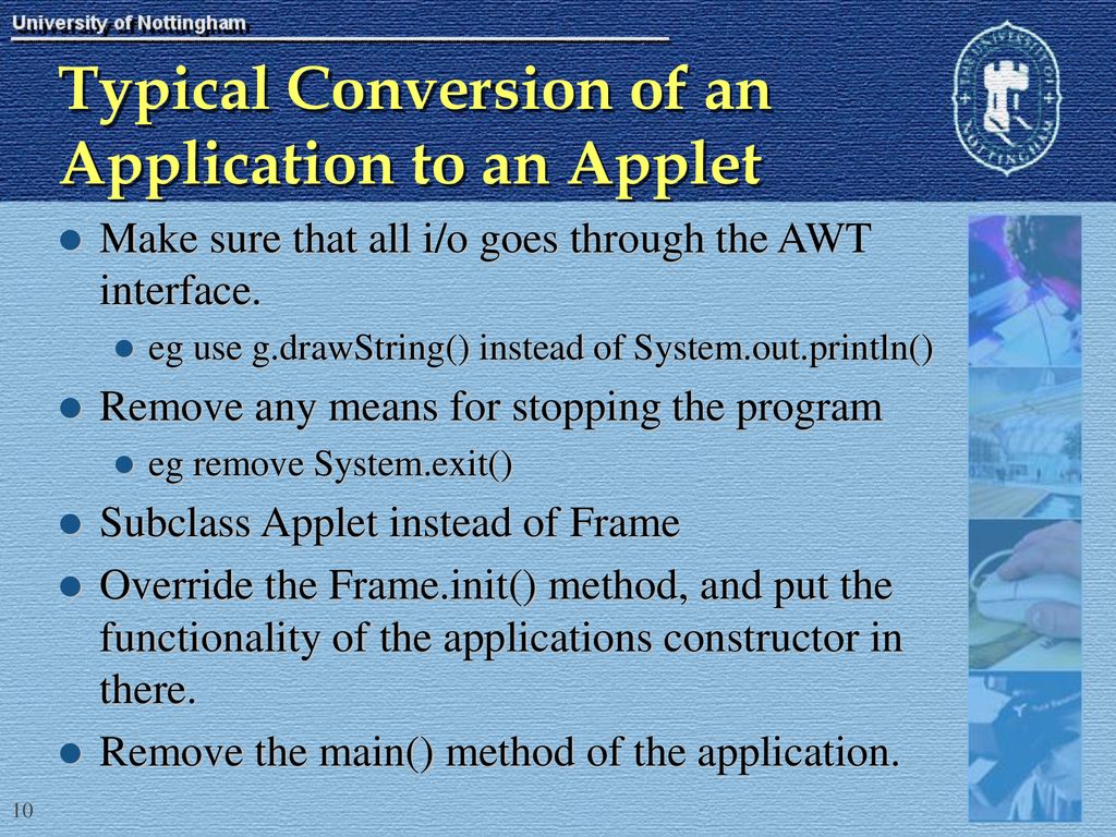 G6DICP - Lecture 27 Java Applets. - ppt download
