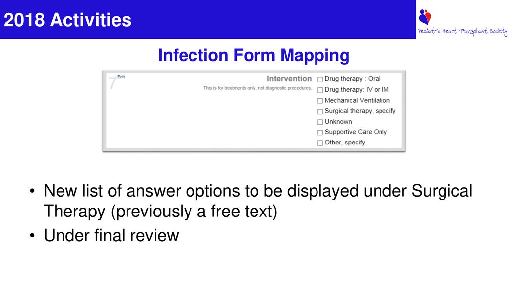 Infection Form Mapping