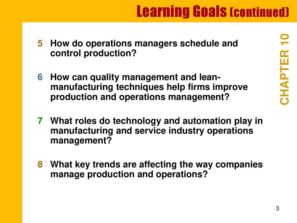 Chapter 10 Production Quality Control Ppt Download