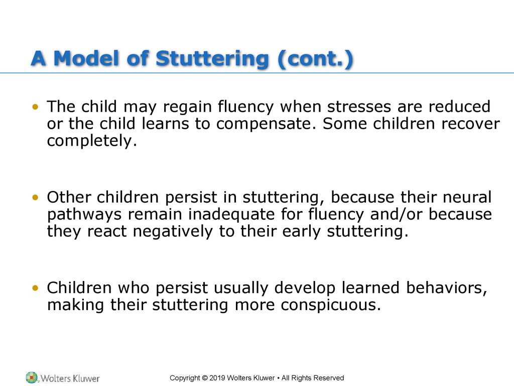 A Model of Stuttering (cont.)
