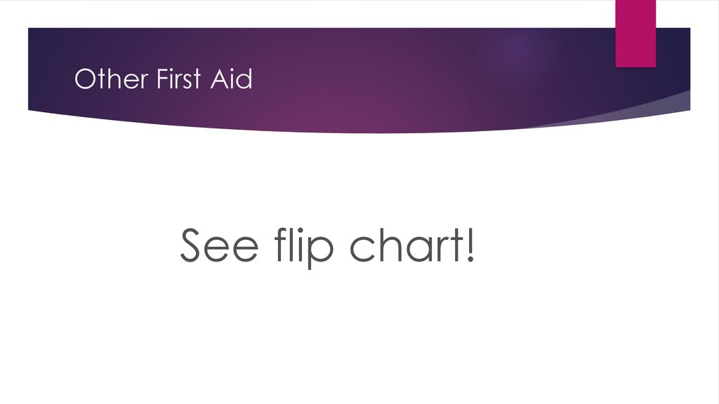 First Aid Flip Chart