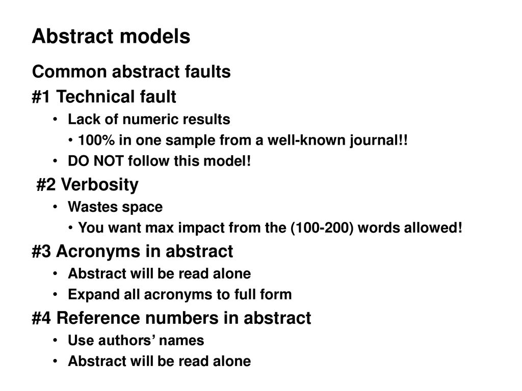 Abstracts Do Not Forget Them Ppt Download