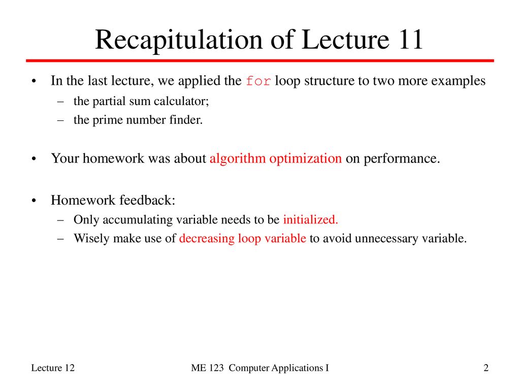 Recapitulation of lecture ppt download