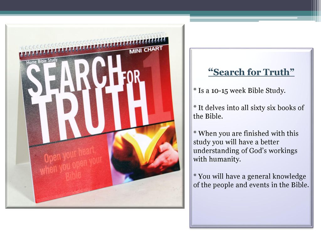 Search For Truth Bible Study Chart