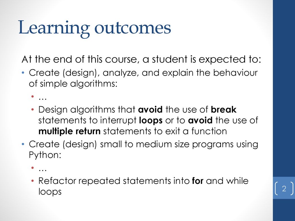 Topic: Iterative Statements – Part 2 -> for loop - ppt download