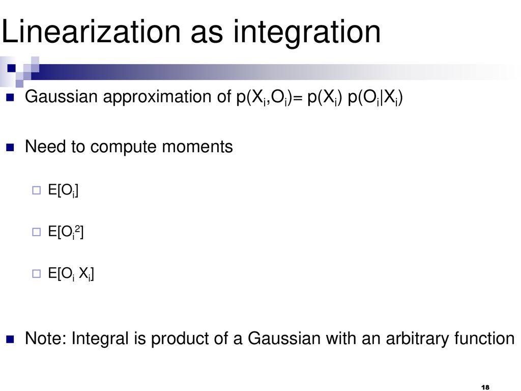 Linearization as integration