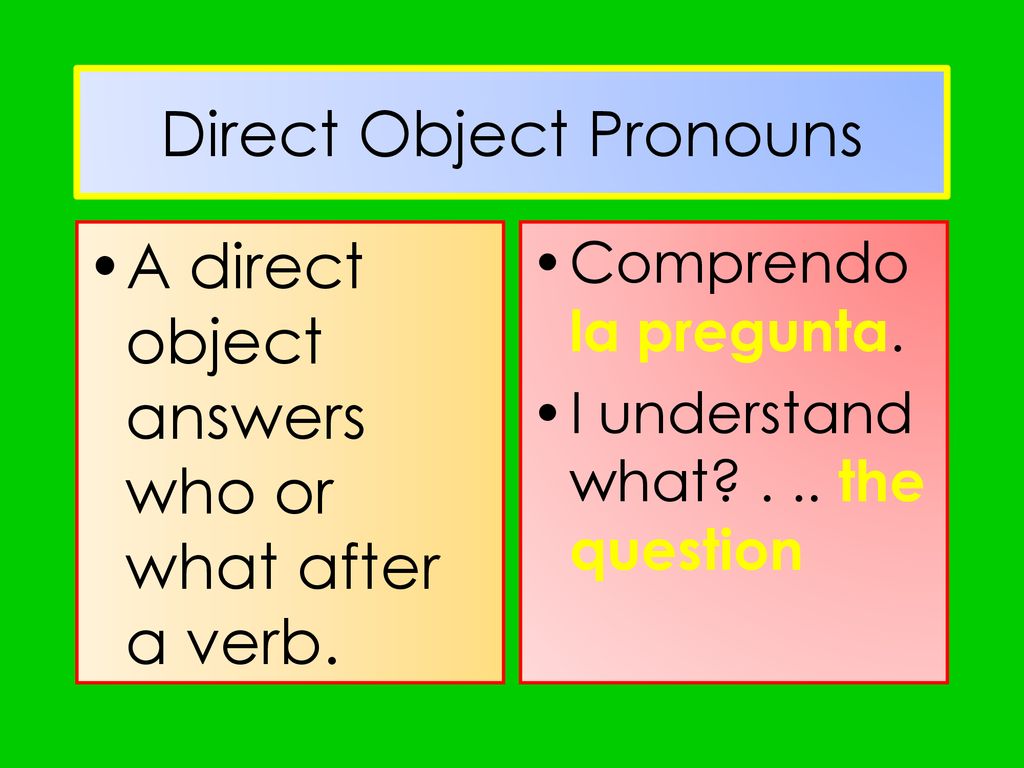 Direct Object Pronouns Ppt Download 5097