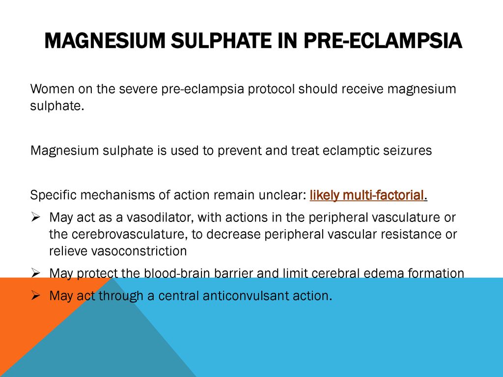 Magnesium Sulphate in Obstetrics - ppt download