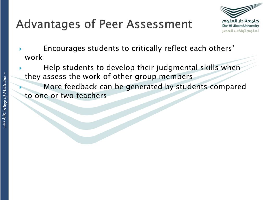 Advantages of Peer Assessment