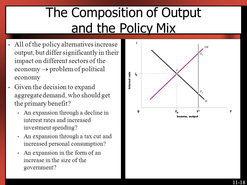The Composition of Output and the Policy Mix