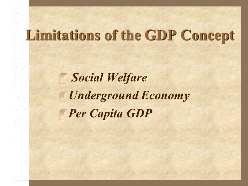 Limitations of the GDP Concept