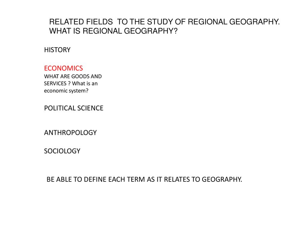 GEOGRAPHY Define the term geography in your own words write at least