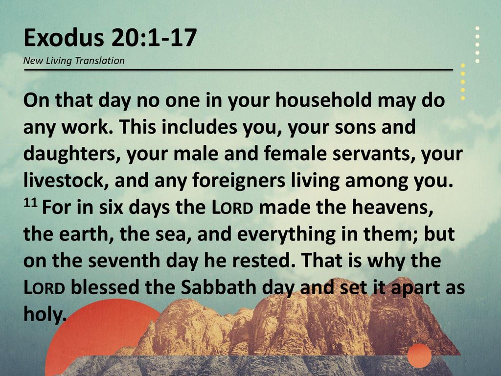 Exodus 20:1-17 Then God Gave The People All These Instructions: - Ppt ...