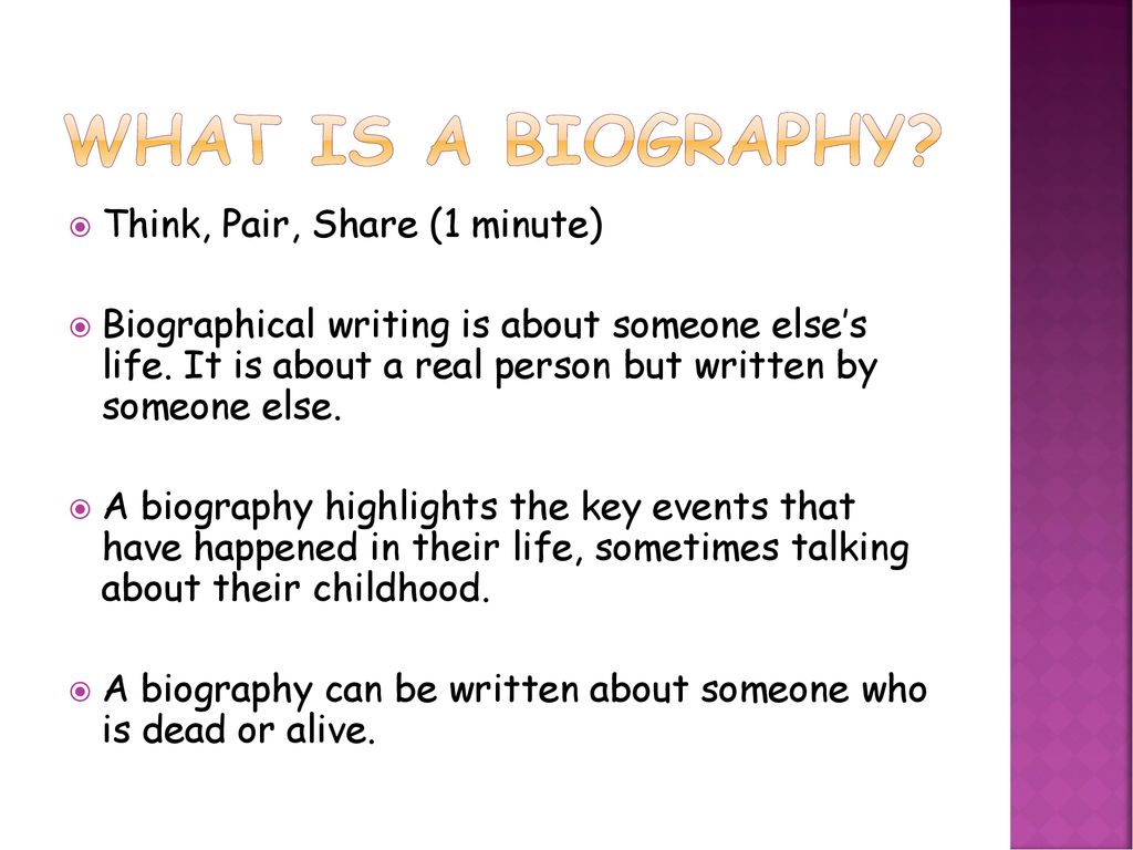 Writing a Biography. - ppt download