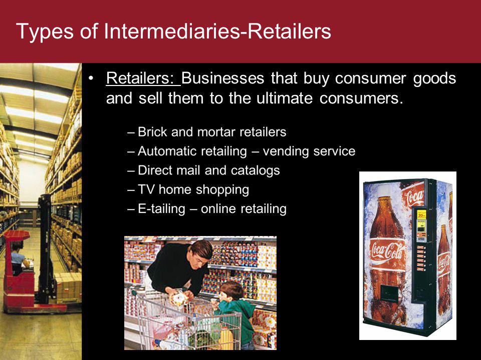 Types of Intermediaries-Retailers