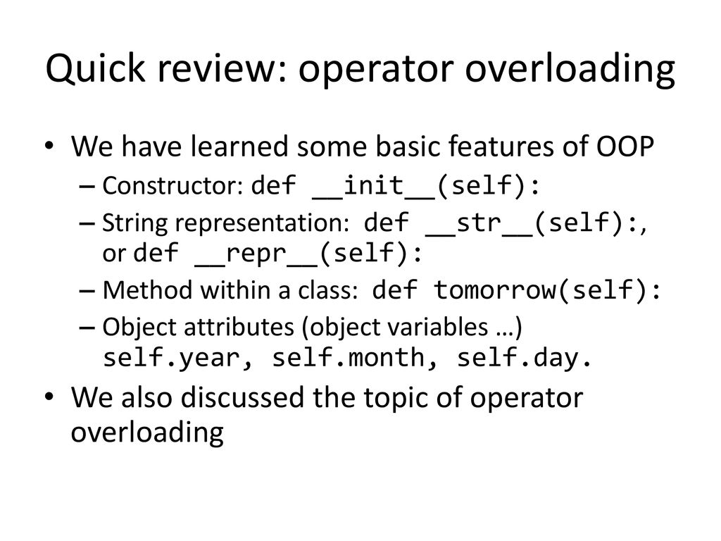 Introduction to Object-Oriented Programming (OOP) II - ppt download