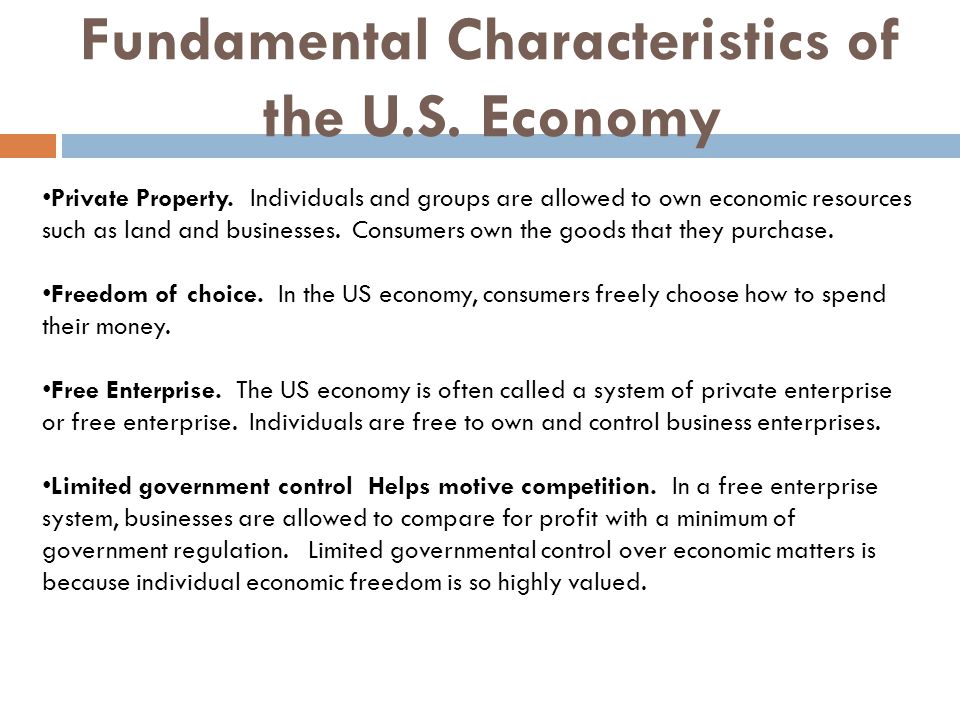 Fundamental Characteristics of the U.S. Economy