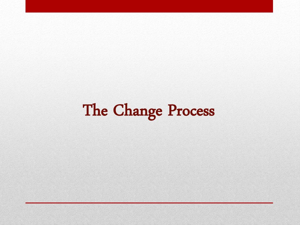 The Change Process