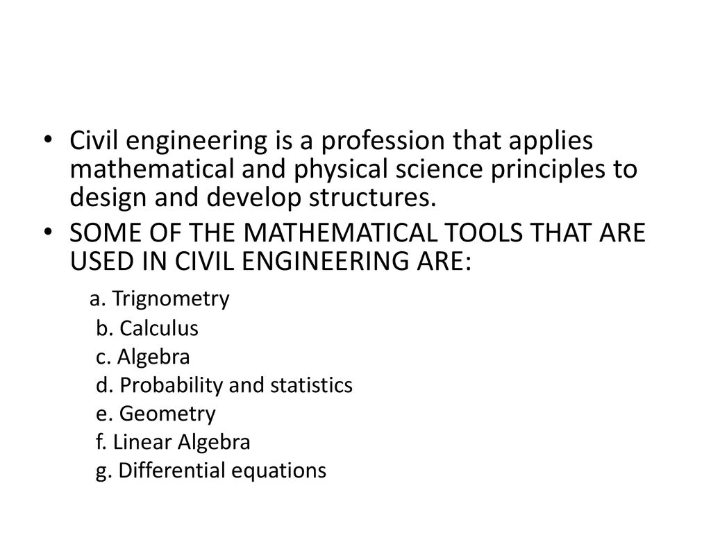 civil engineering math examples