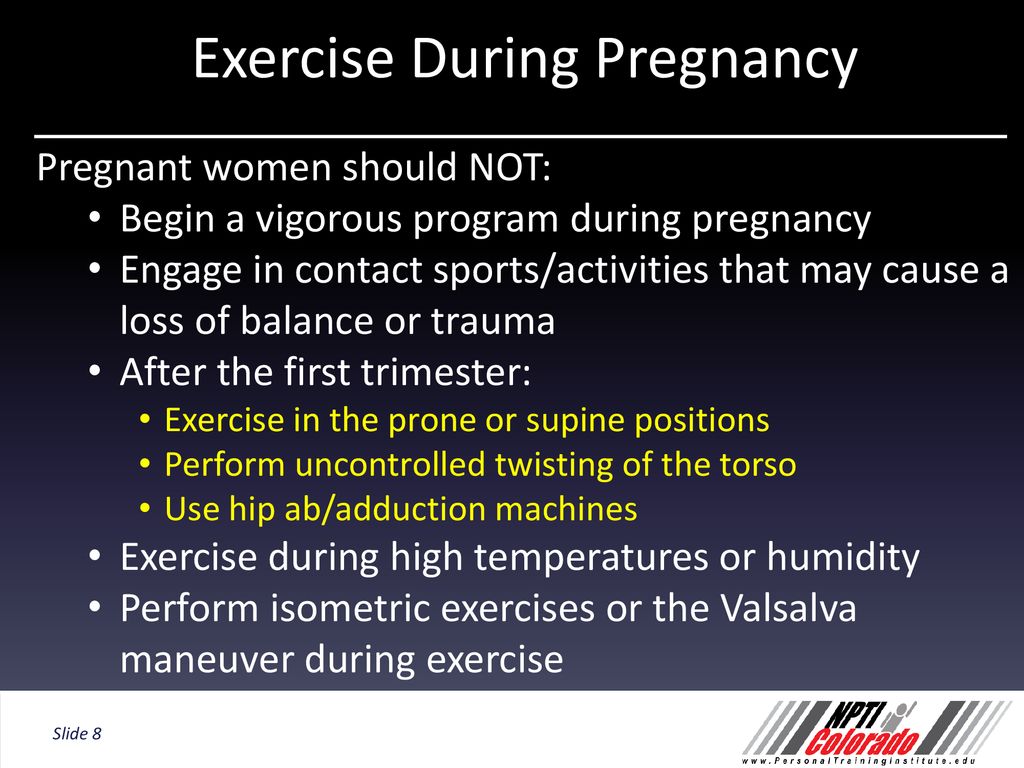 Exercise And Pregnancy Based On NASM CPT Textbook & ACE CPT Textbook ...