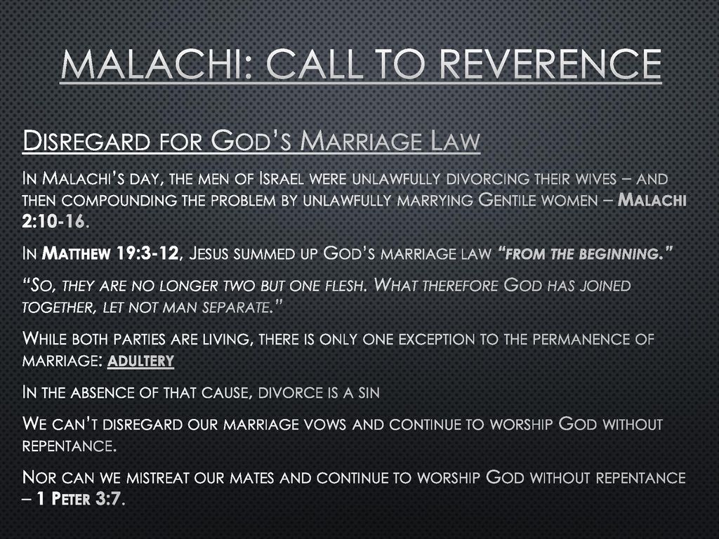 Malachi: Call to Reverence - ppt download