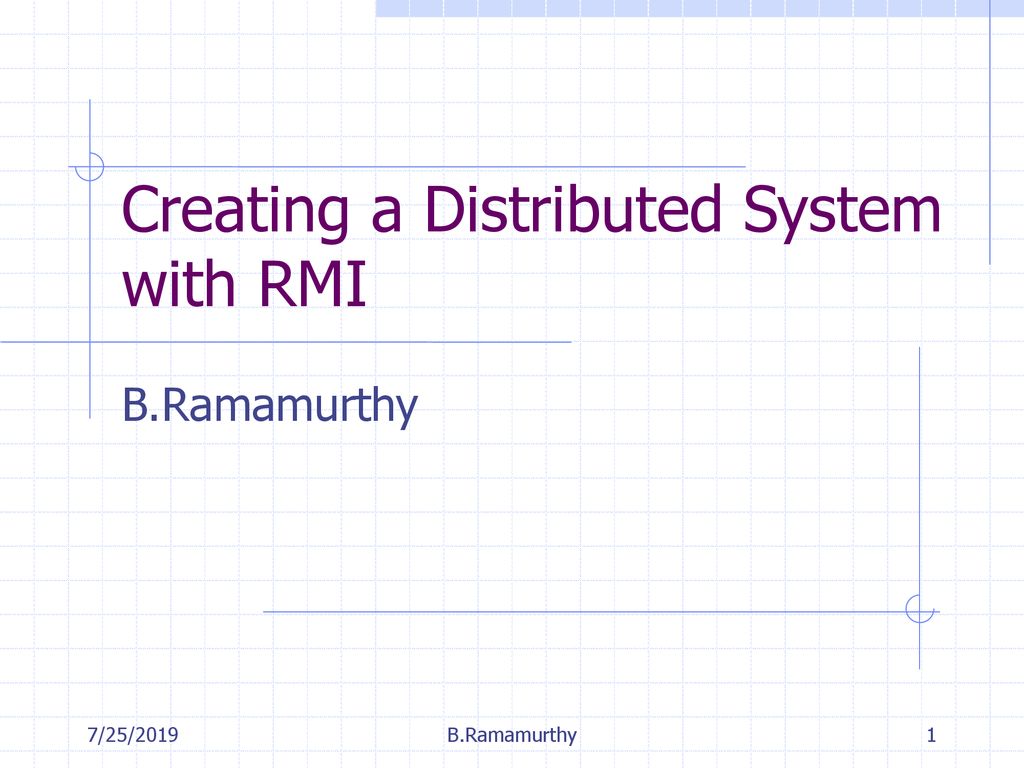 Creating a Distributed System with RMI - ppt download