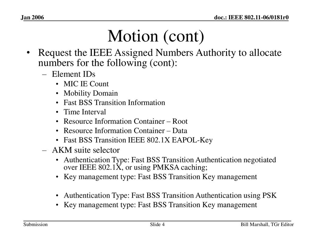 Motion for request of assigned numbers ppt download
