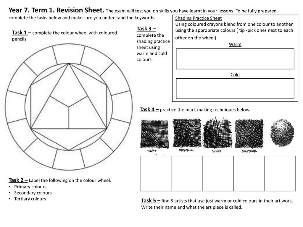 Year 7. Term 1. Revision Sheet - Ppt Download