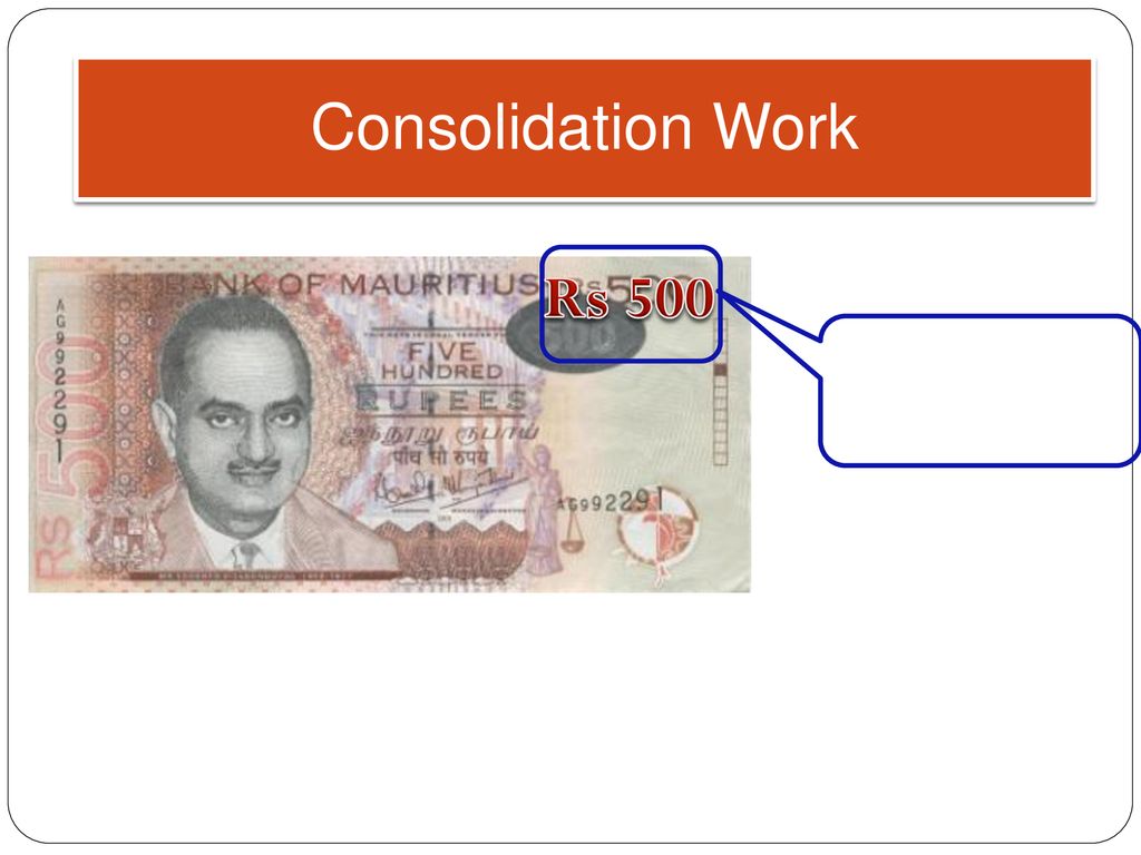 Consolidation Work Rs 500