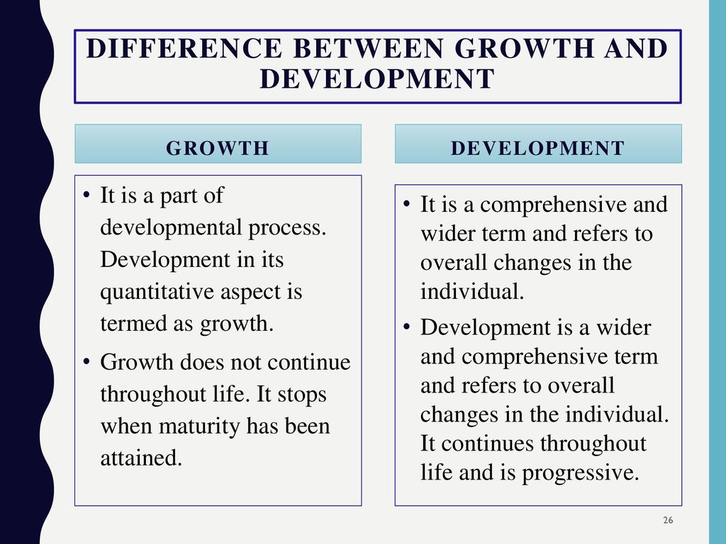 similarities between growth and development