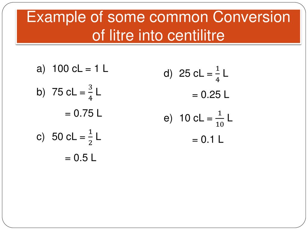 Conversion Of Units Of Capacity Ppt Download