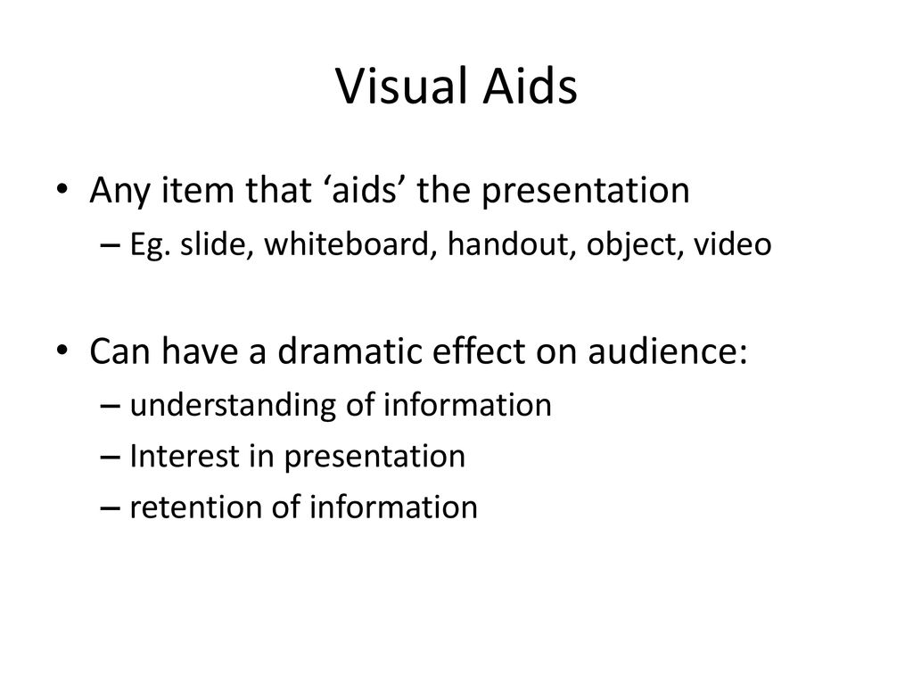 Oral Presentation Skills (L2: Visual Aids) - ppt download