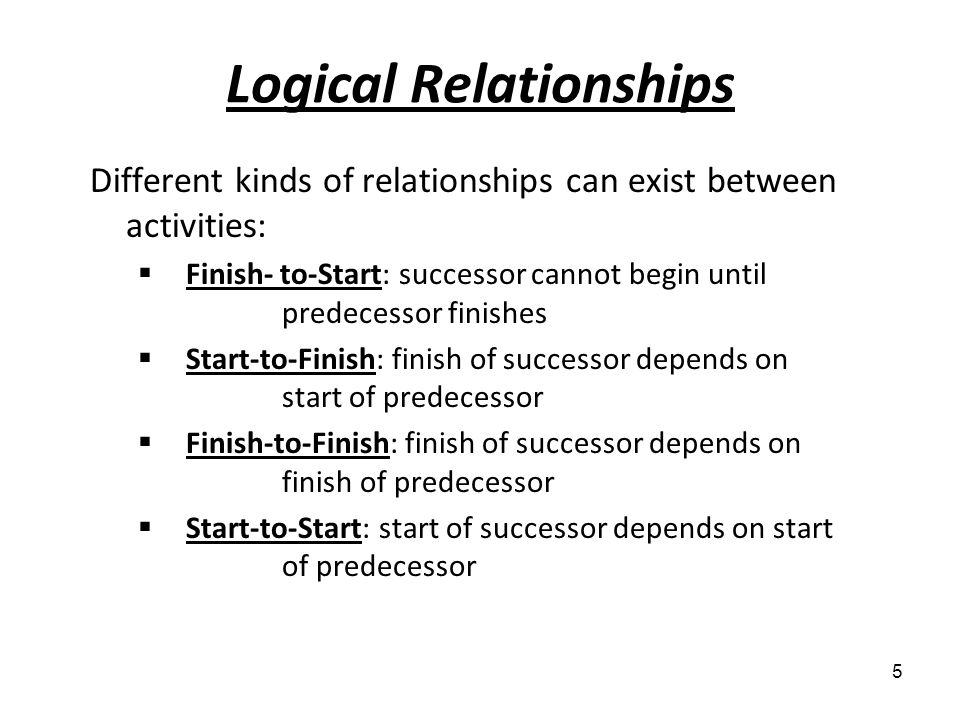 Logical Relationships
