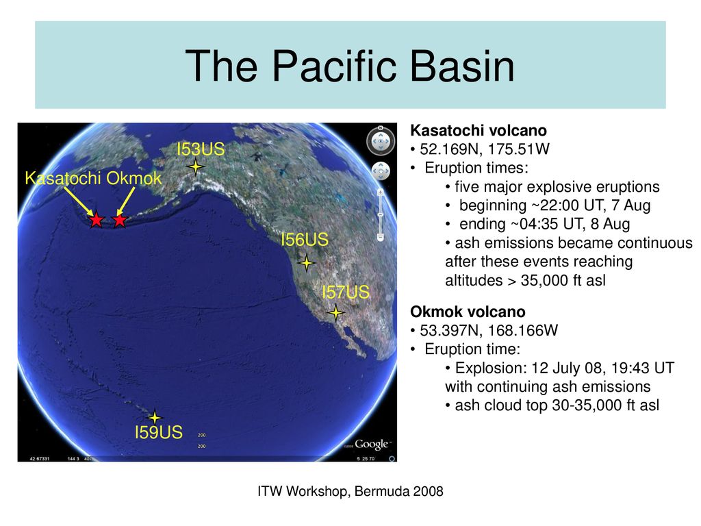 The Pacific Basin I53US Kasatochi Okmok I56US I57US I59US
