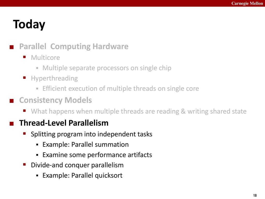 Thread-Level Parallelism / : Introduction to Computer Systems “26th ...