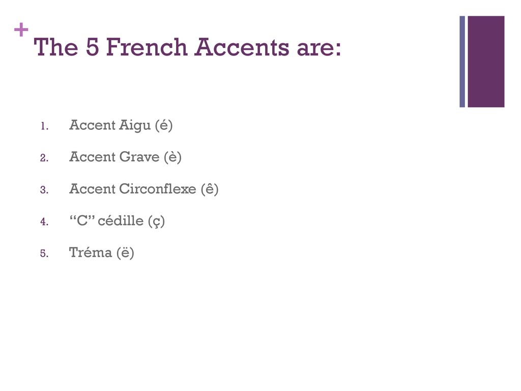 The 5 French Accent Marks Ppt Download
