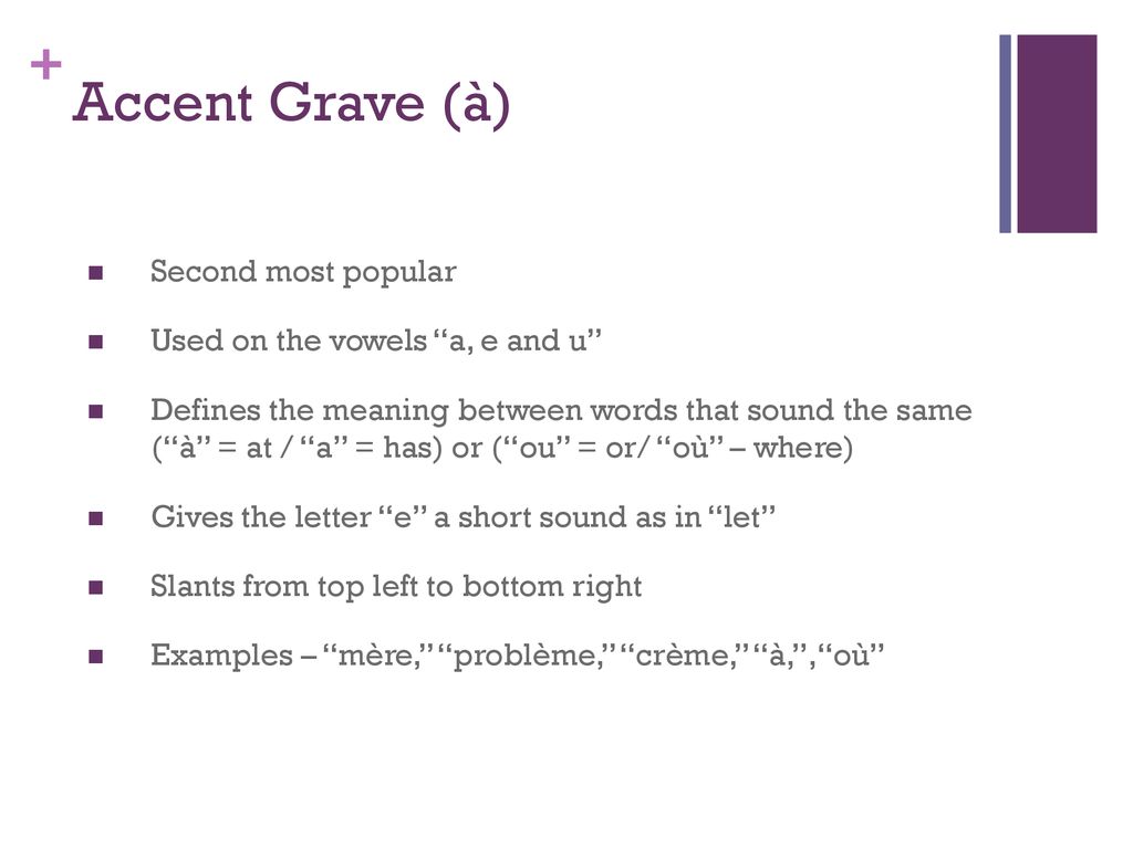 The 5 French Accent Marks Ppt Download