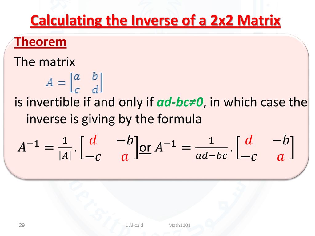 3.8 Matrices L Al-zaid Math ppt download