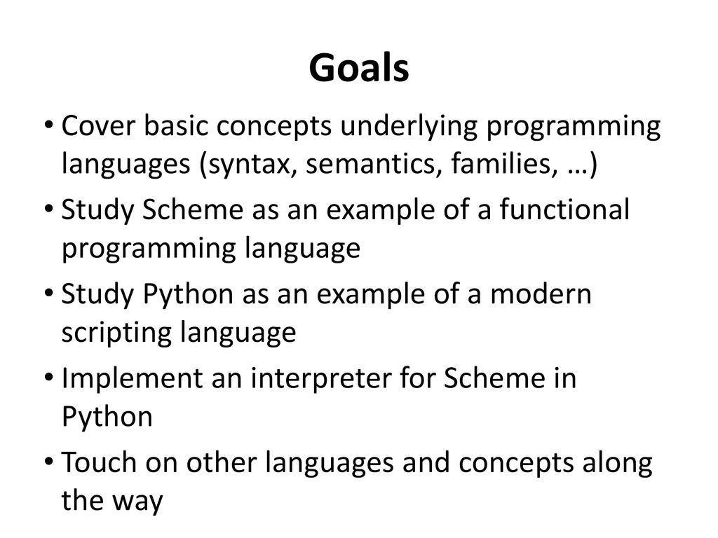 Principles of Programming Languages CMSC 331 section 0101 Fall ppt download