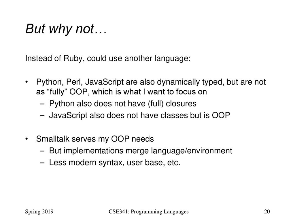 CSE341: Programming Languages Interlude: Course Motivation - ppt download