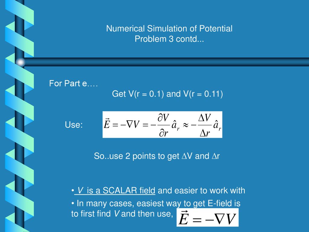 Numerical Simulation of Potential