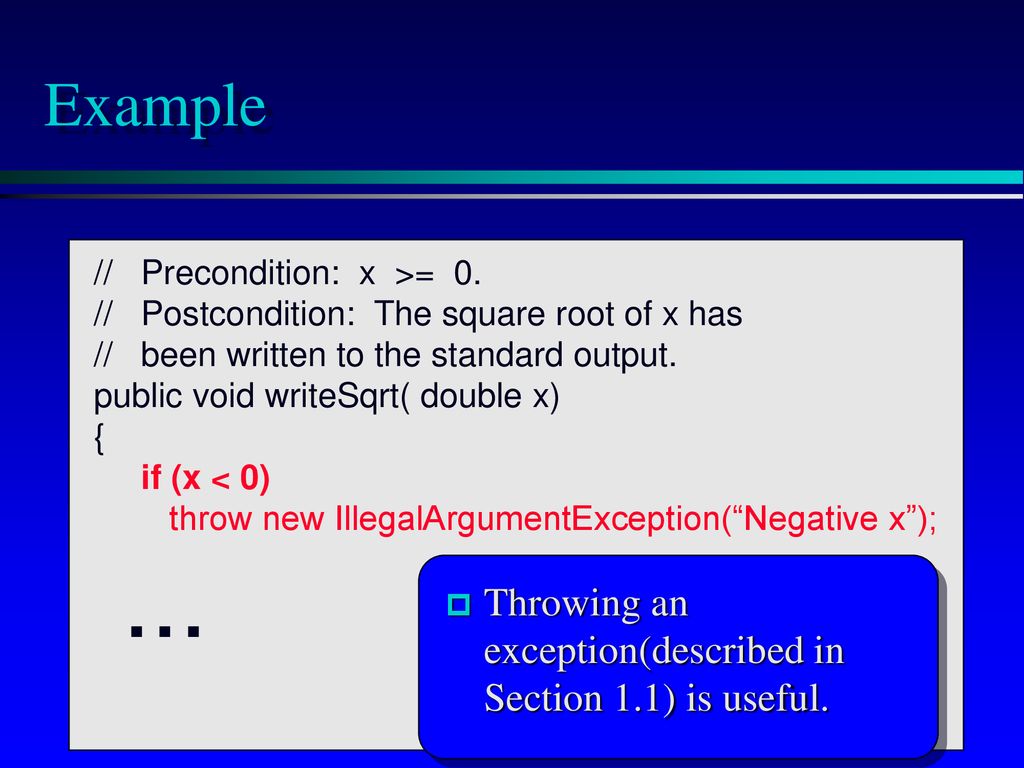 Preconditions and Postconditions - ppt download