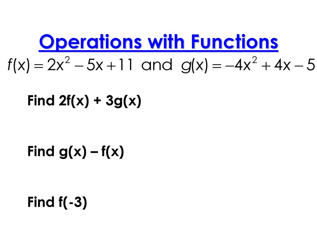Operations with functions ppt download