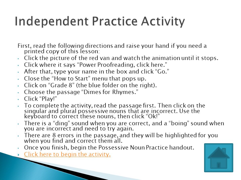 Independent Practice Activity