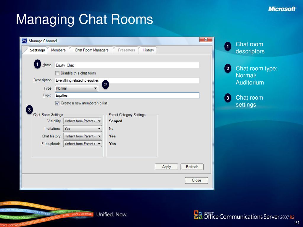 Normal chat rooms
