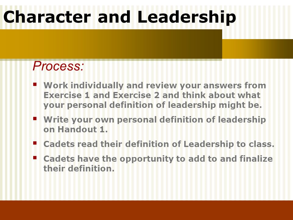 personal leadership definition