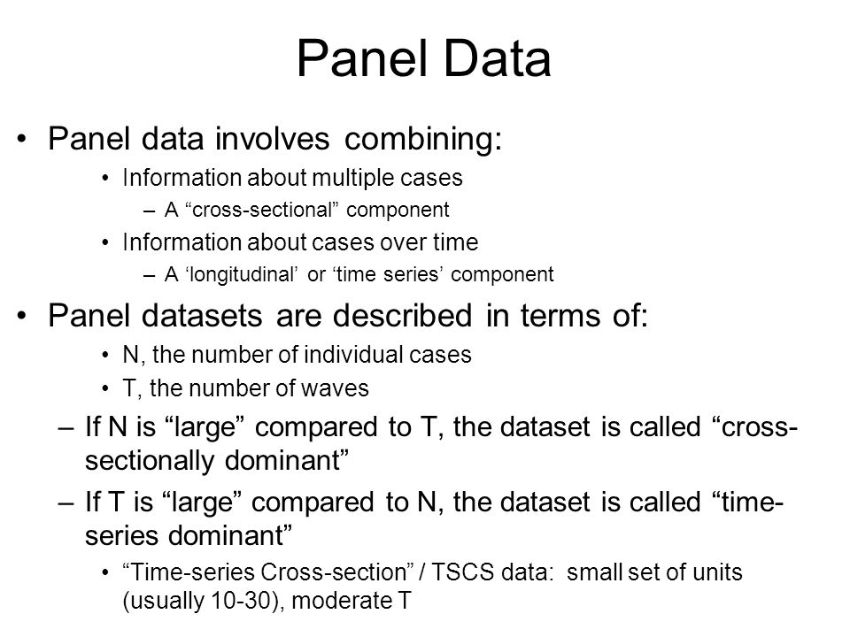 Panel and Time Series Cross Section Models - ppt video online download