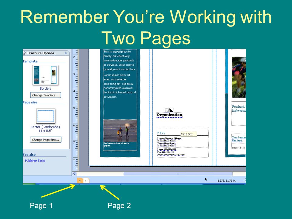 Remember You’re Working with Two Pages